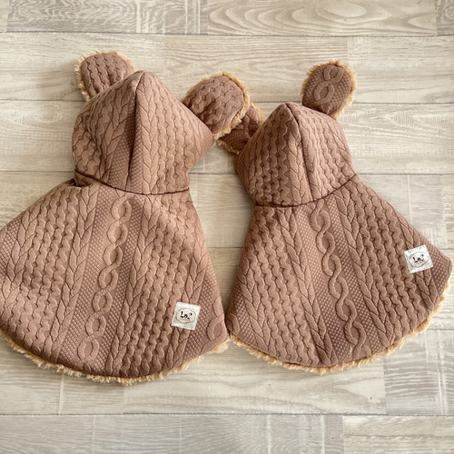 犬服【あったか！くま耳ポンチョ】 ペット服・アクセサリー 犬服屋