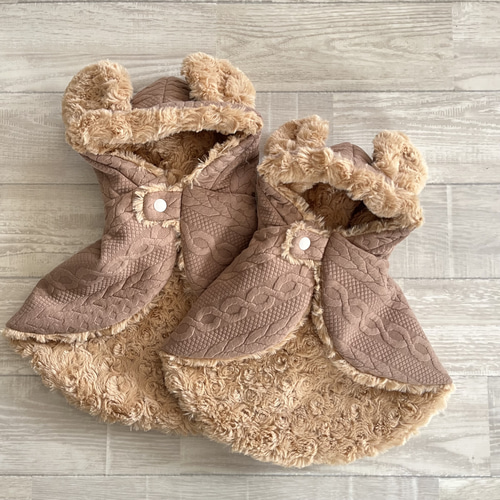 犬服【あったか！くま耳ポンチョ】 ペット服・アクセサリー 犬服屋