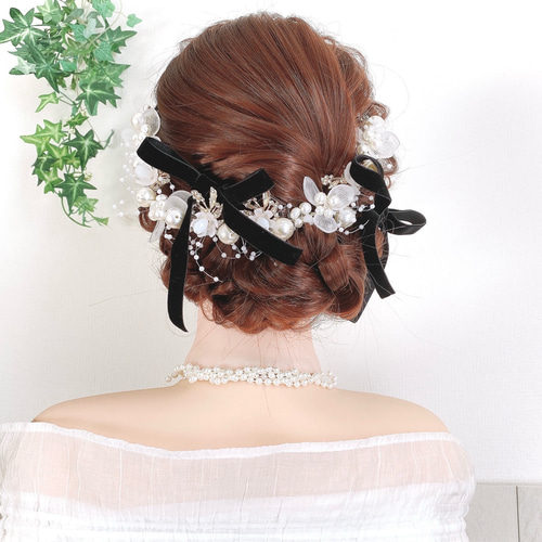 新着入荷の通販 ヘアクリップ Uピン（ガーランドリボン ピンク） ロリィタ ヘアアクセサリー