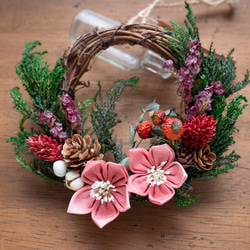 専用☆つまみ細工フラワーリース b8e17617603dd9fc9d6aa2394ba2c5