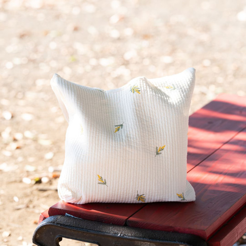 大人気のミモザ刺繍】肩掛けできる ヌビバッグ ミモザ 保育園バッグ