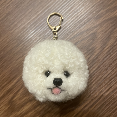 ふわふわ、まるまる、まっしろビションフリーゼ 羊毛フェルト