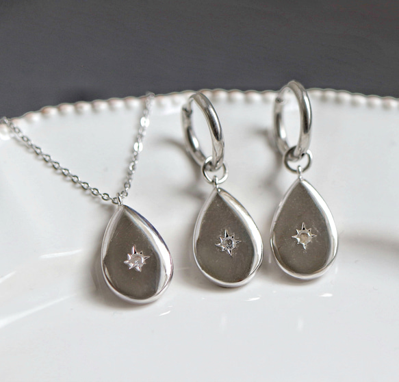 フラワー パール シルバー ピアス ネックレス 2点セット アクセサリー：セット】【ANGEL R/エンジェルアール】フラワービッグ