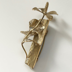 銀製シカ 雄鹿のブローチ 森の動物彫刻 925製ブローチ ブローチ