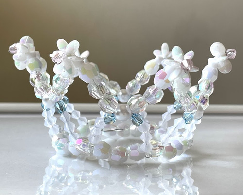 6-116「氷の国のプリンセスと雪だるま」シーグラスアート　姫　雪　冬　雑貨 6-116「氷の国のプリンセスと雪だるま」シーグラスアート 姫 雪