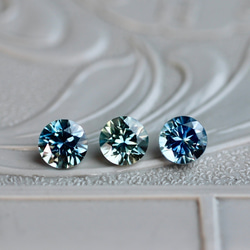 モンタナサファイア 0.25ct 3.7mm アメリカ・モンタナ州産  朝顔【MJ2426】 7枚目の画像