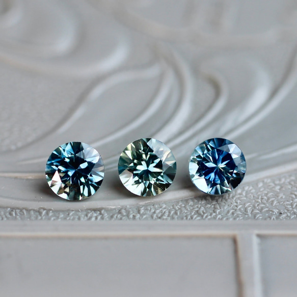 モンタナサファイア 0.25ct 3.7mm アメリカ・モンタナ州産  朝顔【MJ2426】 7枚目の画像