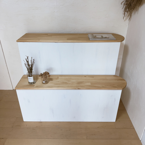 na297. 2点セット レジカウンター 受付 背面収納付き 多用途