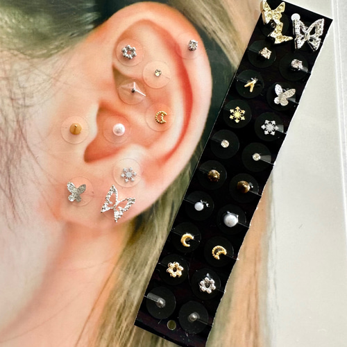 耳ツボジュエリー20粒セット【チタン粒】 イヤリング