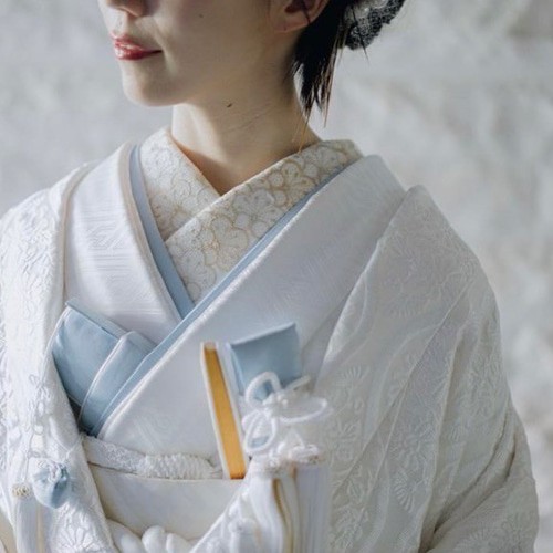 伊達衿(重ね衿) 婚礼・成人式 くすみブルー系 その他オーダーメイド