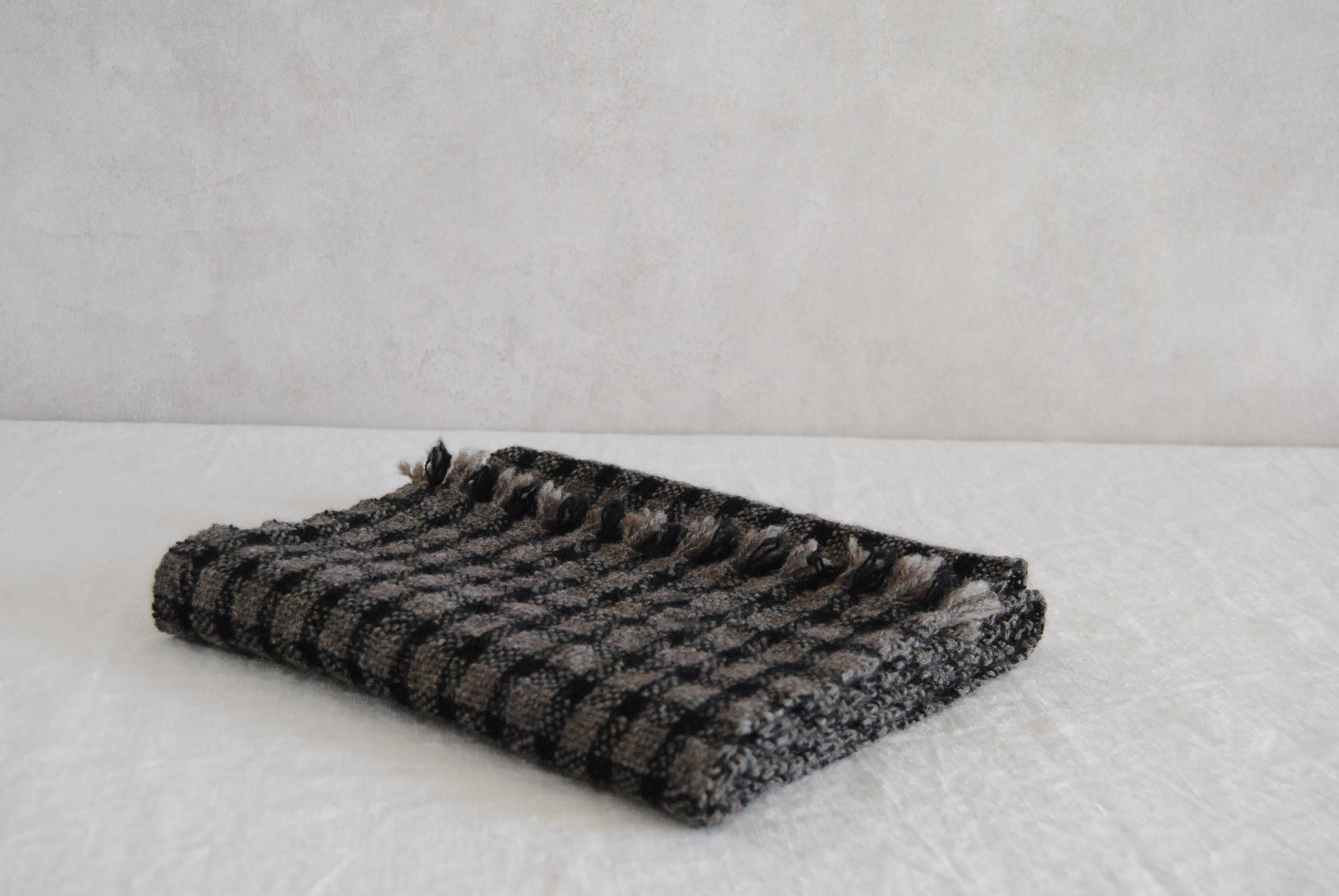 カシミヤ×ヤクマフラー： check