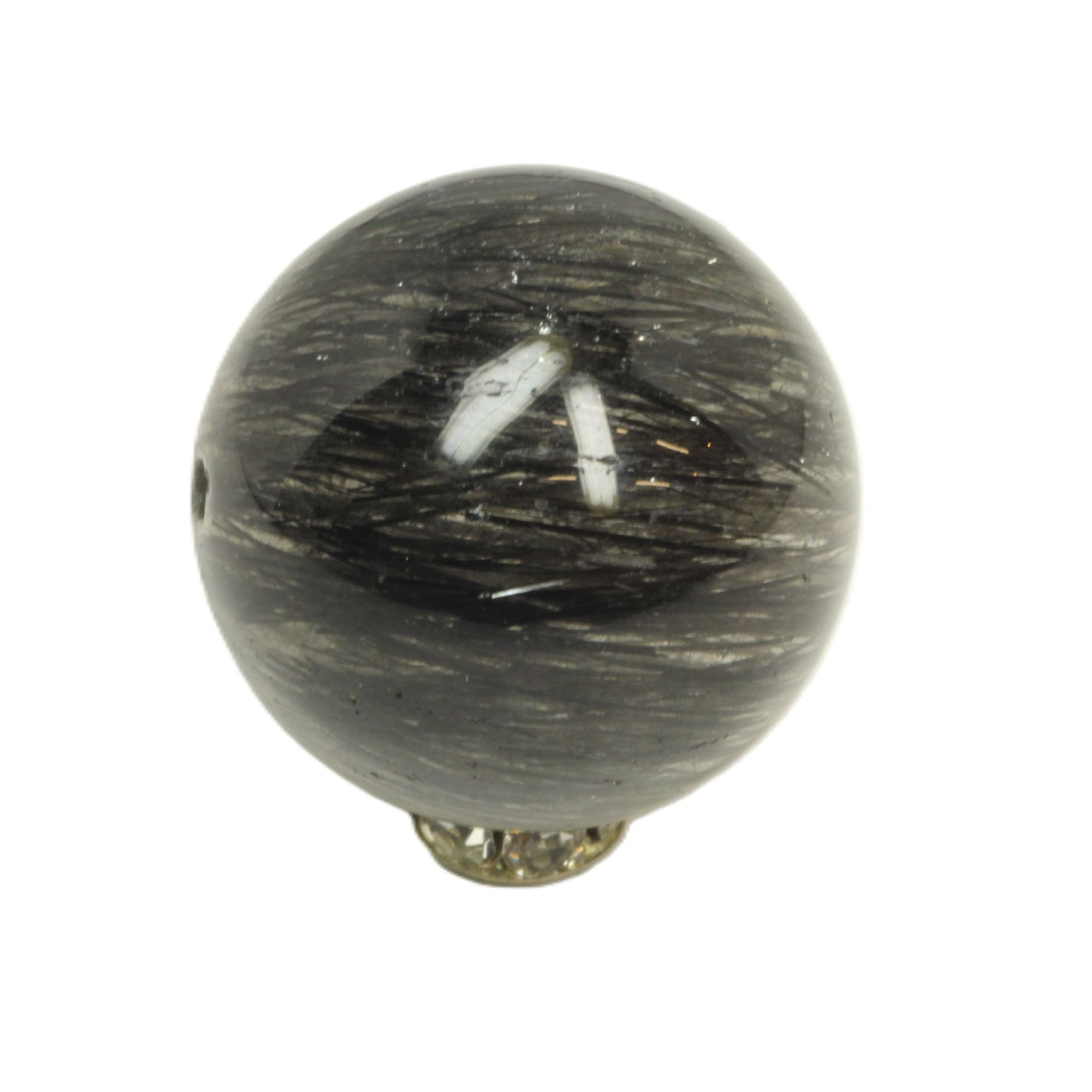 【入り方がカッコいい】２２ミリ 一点物 1粒売り 天然トルマリンインクォーツ Ｂｔ３ お守り効果 ご褒美 成人祝い