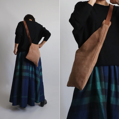 柿渋染め古布酒袋火消し服鶴亀型染めリメイク手作りエプロン前掛け