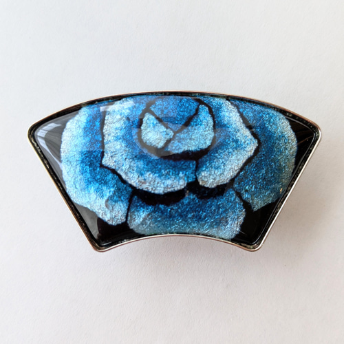 再販 七宝焼帯留め「青ばら」 帯留め 七宝みなもと 通販 1867966