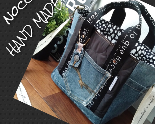No.646【DENIM✖️SIDE pocket ToteBag】カートバッグデニム
