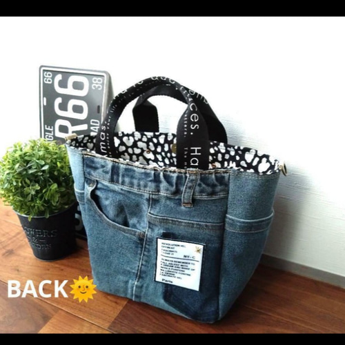 No.634【DENIM✖️SIDEpocket ToteBag】カートバッグ No.646【DENIM✖️SIDE pocket ToteBag】カートバッグデニム