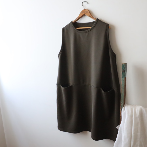 ⁂春うららＳＡＬＥ９０cm　ジャージ伸縮ストレッチ生地　かぶるだけ内ポケット　チュニック　ワンピース　ジャンスカK59A