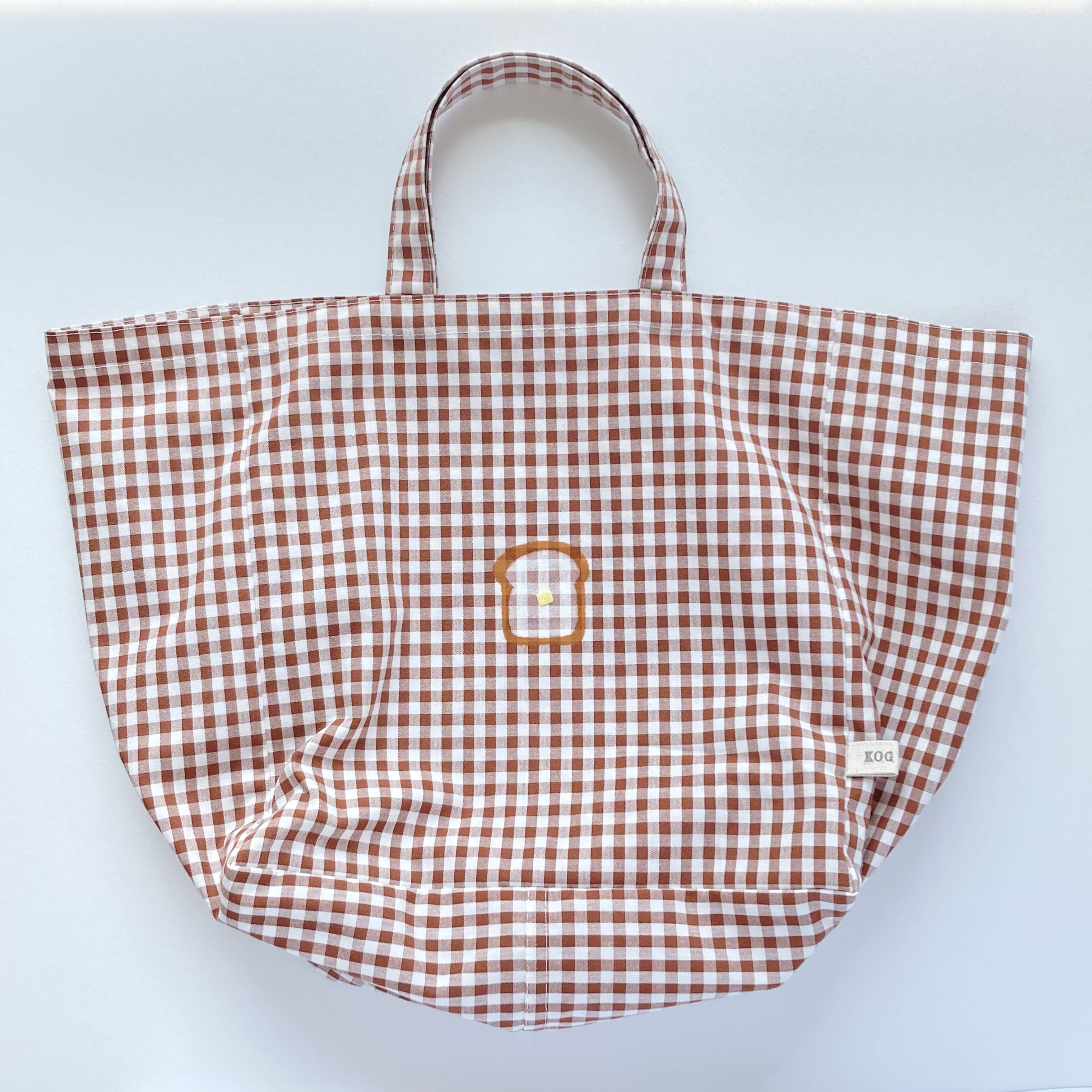 バタートーストのエコバッグ・ブラウン