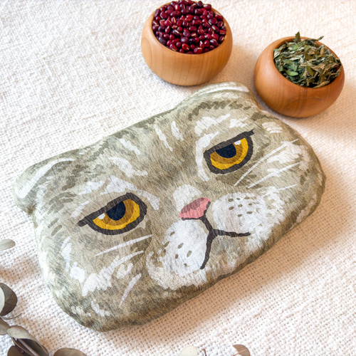 よもぎ入り》猫のあずきアイピロー♪＊スコティッシュフォールド「目