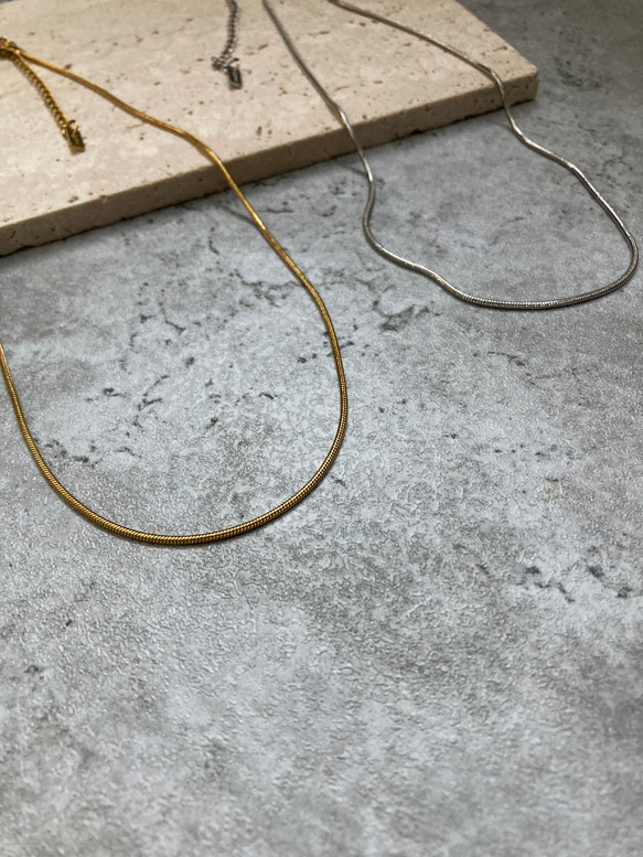ーsnake chain chokerー　サージカルステンレス　チェーンチョーカー　チェーンネックレス　ネックレス 20枚目の画像