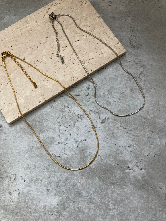 ーsnake chain chokerー　サージカルステンレス　チェーンチョーカー　チェーンネックレス　ネックレス 15枚目の画像
