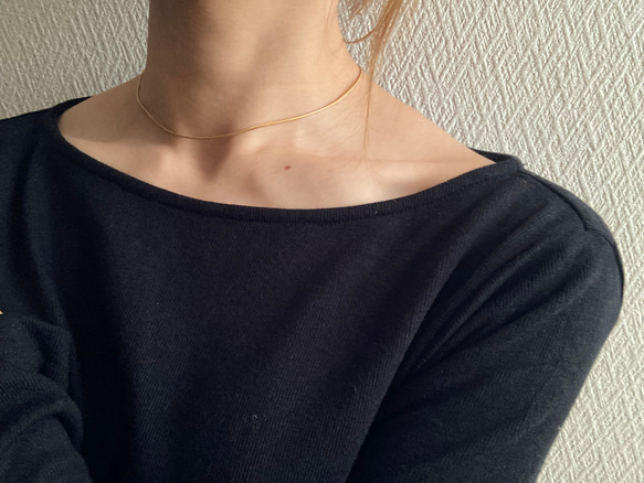 ーsnake chain chokerー　サージカルステンレス　チェーンチョーカー　チェーンネックレス　ネックレス 3枚目の画像