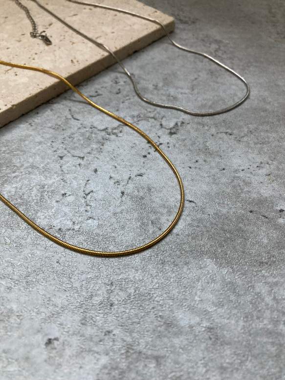 ーsnake chain chokerー　サージカルステンレス　チェーンチョーカー　チェーンネックレス　ネックレス 18枚目の画像