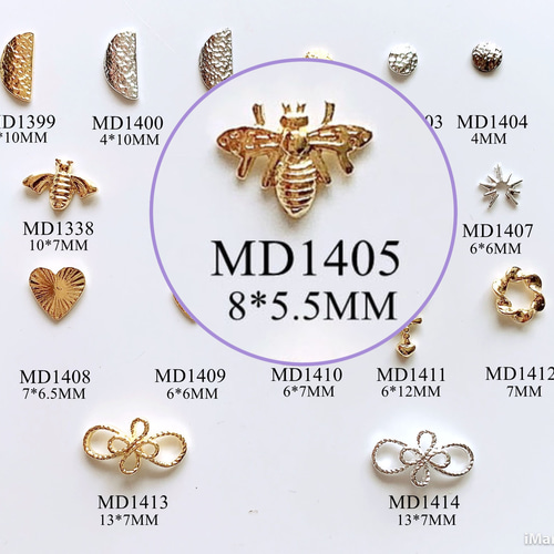 50個) ネイルパーツ MD1399〜MD1414 デコパーツ ネイル用品専門