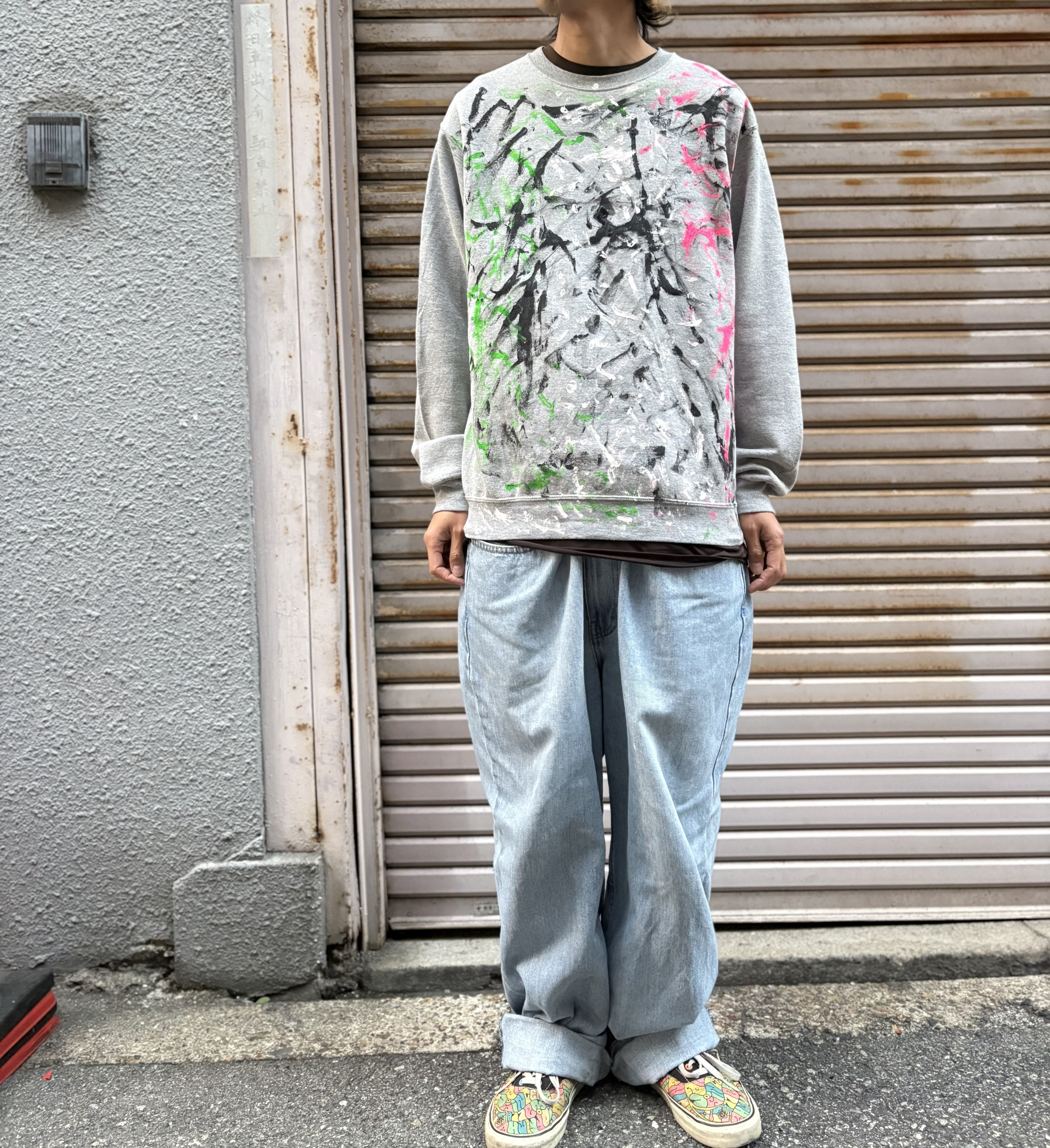 古着　ヴィンテージ　vintage sweat スウェット　トレーナー　リメイク　リメイクsweat ぼろ　ボロ