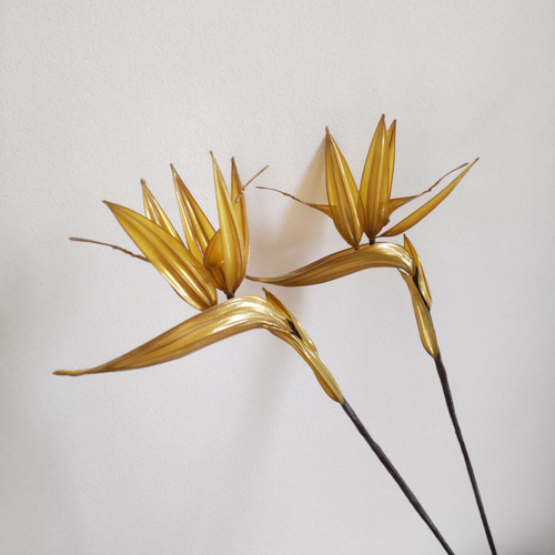 ストレリチア♡極楽鳥花♡ゴールド♡4本限定♡ディップアート