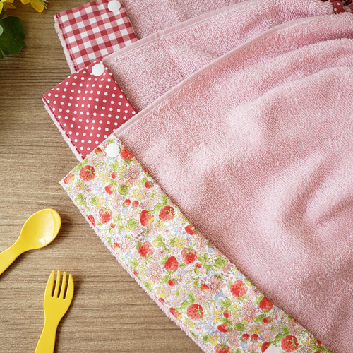 受注製作】 ポケット付き おりこうエプロン タオルエプロン 入園準備