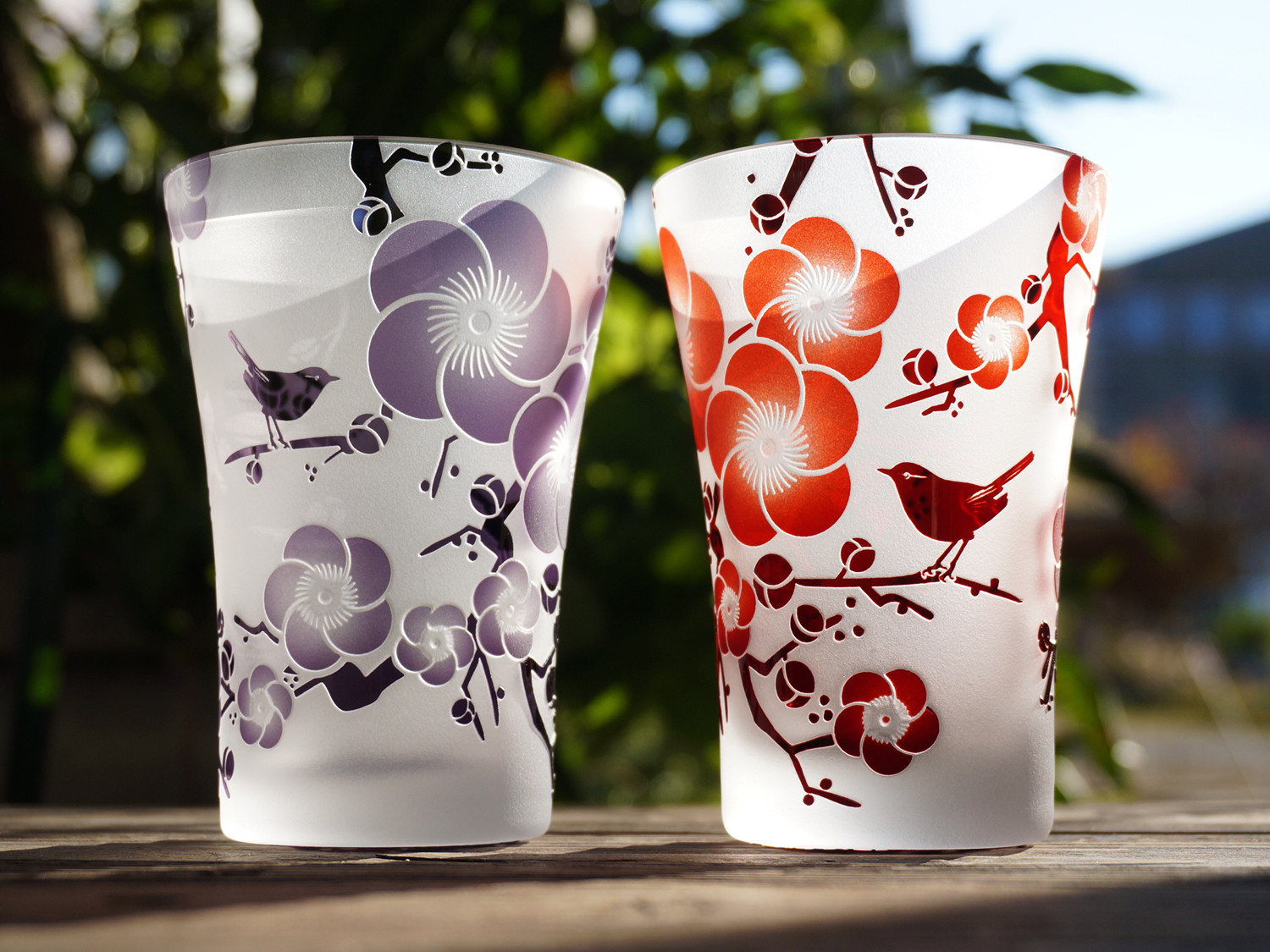 梅と鶯の春恋タンブラー