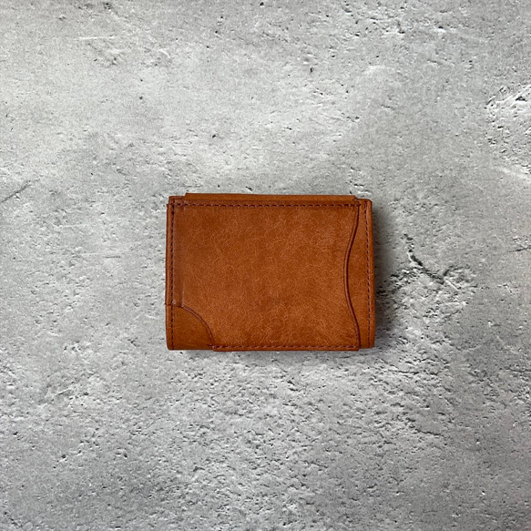 ほぼカードサイズなミニマム財布【8色展開】 キャッシュレス財布 極小ミニ財布 イタリアンレザー 財布 6枚目の画像