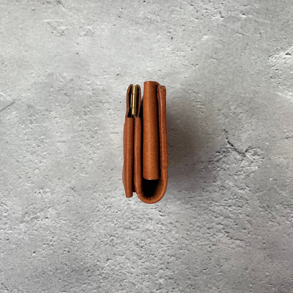 ほぼカードサイズなミニマム財布【8色展開】 キャッシュレス財布 極小ミニ財布 イタリアンレザー 財布 5枚目の画像