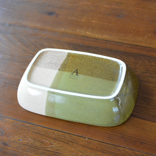 トーンオントーン スクエアボウル ライトグリーン／カレー皿／0266495