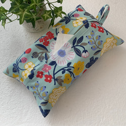 エコティッシュカバー☆マスクストッカー♪北欧風・色とりどりの草花♪4カラー 2枚目の画像