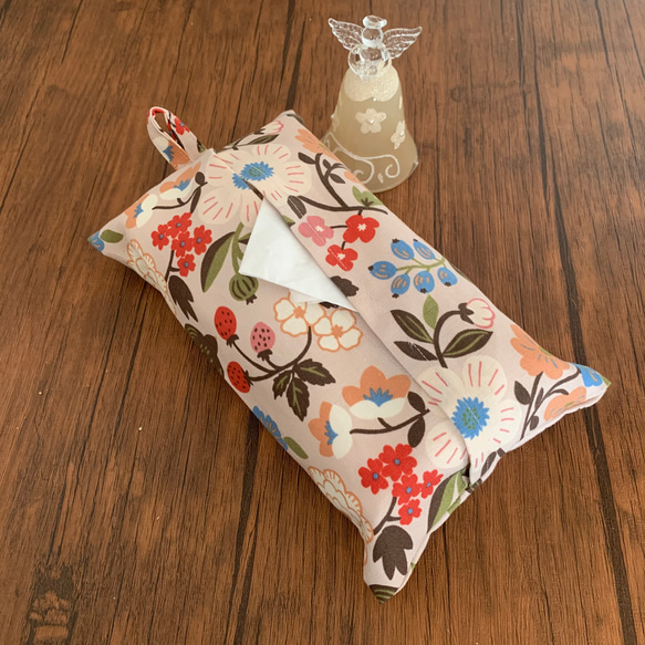 エコティッシュカバー☆マスクストッカー♪北欧風・色とりどりの草花♪4カラー 5枚目の画像