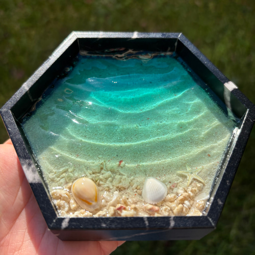 インテリアアート 海の置き物 小物置き 雑貨 癒し 南国 オーシャン