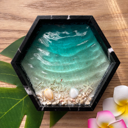 【1205】波模様　波紋　ウッドレジン　トレー（大）　レジン　オーシャンアート 1205】波模様 波紋 ウッドレジン トレー（大） レジン オーシャンアート