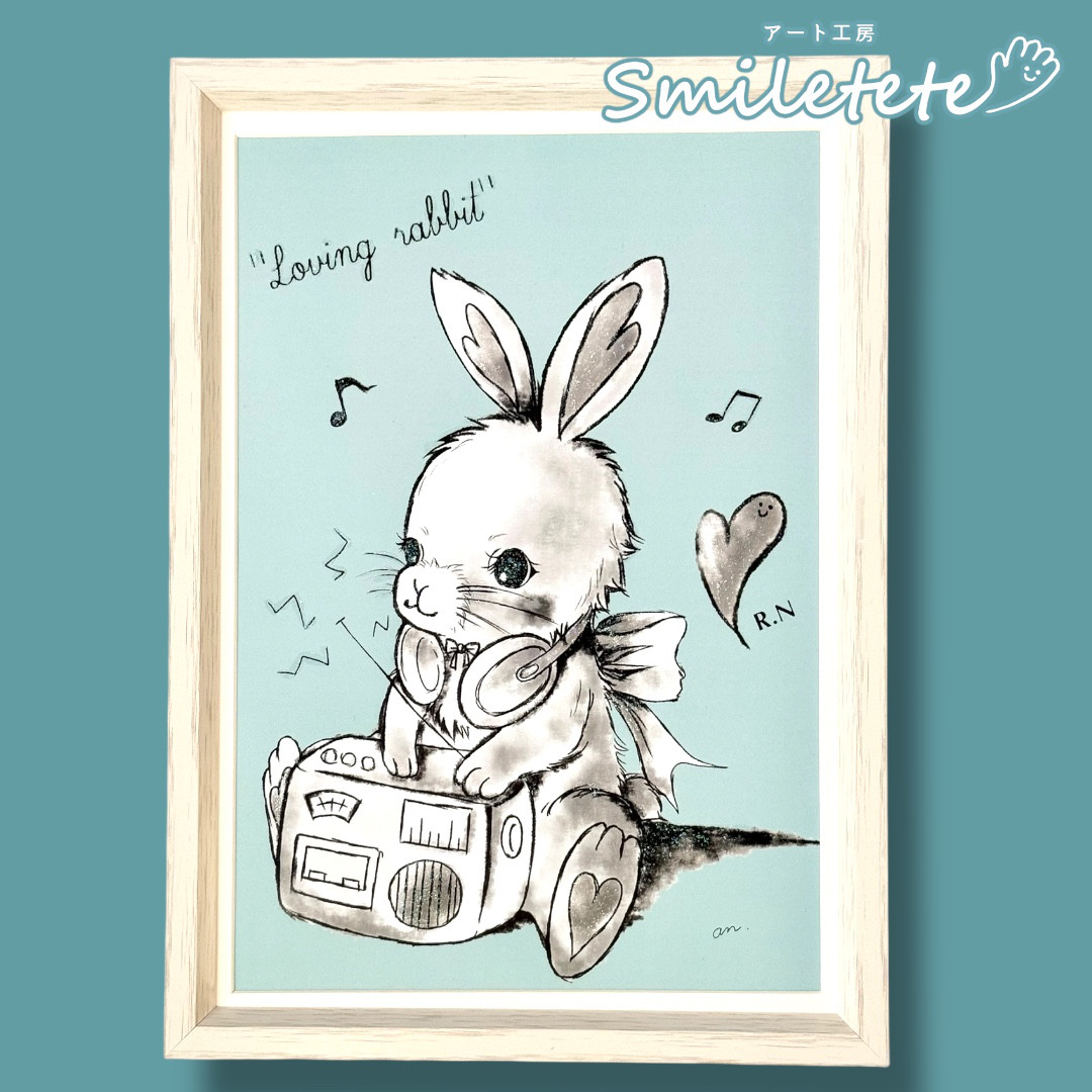 15万円です。ウサギちゃん(絵画) 15万円です。ウサギちゃん(絵画)