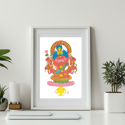 仏画ポストカード『愛染明王』 ポストカード アトリエひぐれ 通販