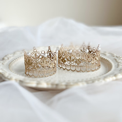 レースクラウン ゴールド ベビー キッズ 誕生日 クラウン ハーフ