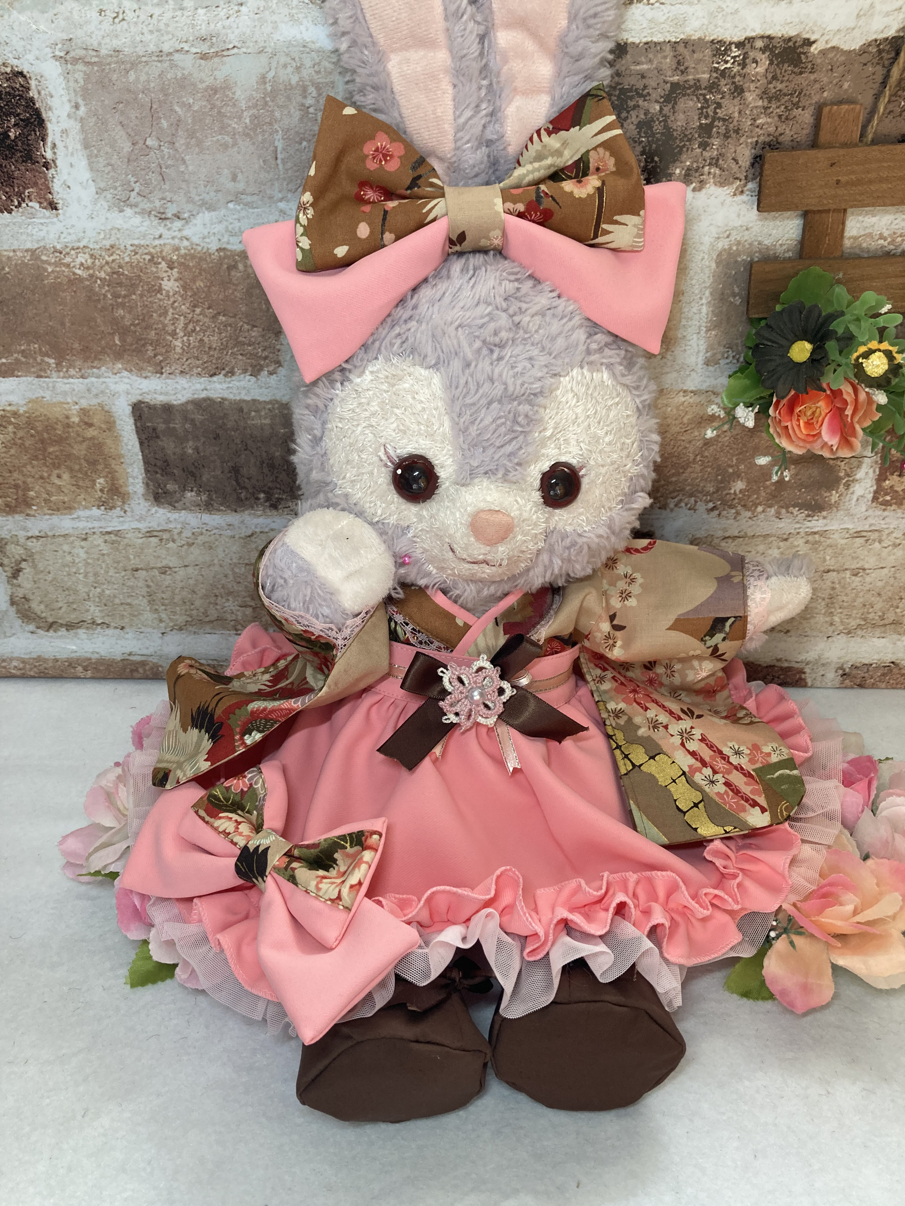 ステラルー  Sサイズ☆モカ花柄　和着物ドレス６点コスチューム☆リーナベルも出品中