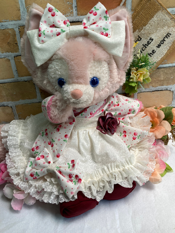 売上実績NO.1 リーナベルSサイズ☆さくらんぼ柄 和モダン 浴衣ドレス6点 ぬいぐるみ