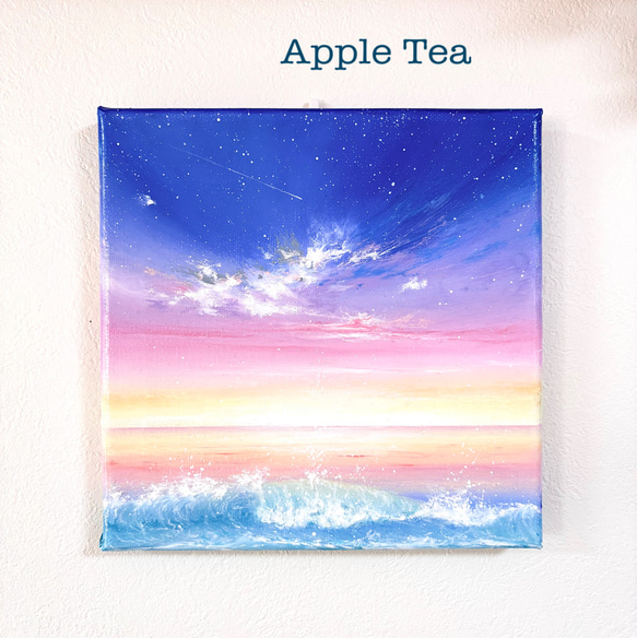 原画：B6サイズ】 満月の海辺 オイルパステル画 Event