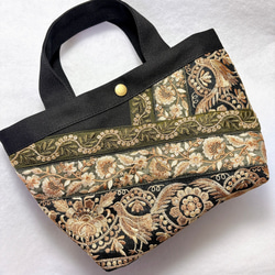 母の日ギフトにぴったり♪ 華やかインド刺繍リボンのトートバッグ（1点