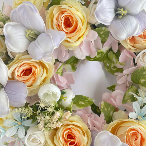 光触媒フラワー チューリップの 春リース フラワーリース 春飾り