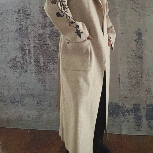 ロングコート花柄ブロックプリントレディース コート select shop 通販