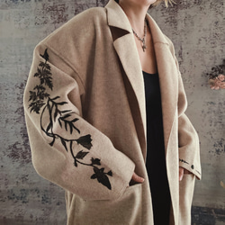 ロングコート花柄ブロックプリントレディース コート select shop 通販