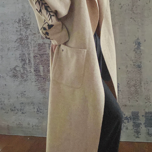 ロングコート花柄ブロックプリントレディース コート select shop 通販